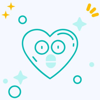 Beyaz arka planda izole edilmiş çizgi aşk kalpleri ikonu. Sevgililer Günü. Sevgililer günün kutlu olsun. Renkli taslak konsepti. vektör illüstrasyonu