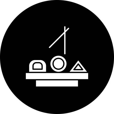 Bir çadır simgesinin vektör illüstrasyonu