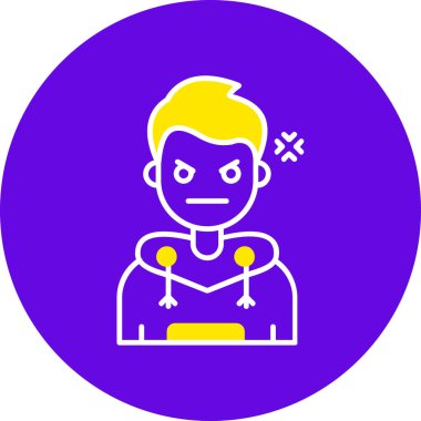 Sopa ve kalp ikonu olan çocuk, vektör çizimi tasarımı.