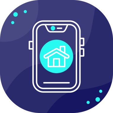 akıllı ev simgesi vektör illüstrasyonu