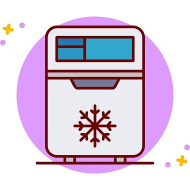 buzdolabı vektör simgesi modern illüstrasyon