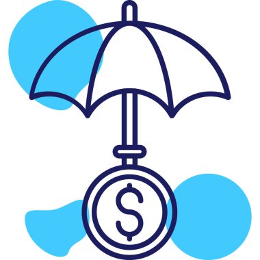 şemsiye simgesi vektör illüstrasyonu