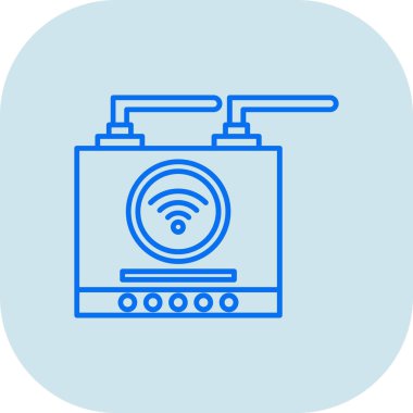 Kablosuz. Web simgesi basit illüstrasyon