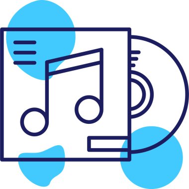 müzik simgesi, vektör illüstrasyonu