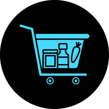 Alışveriş arabası ikonu modern ikon vektör illüstrasyonu