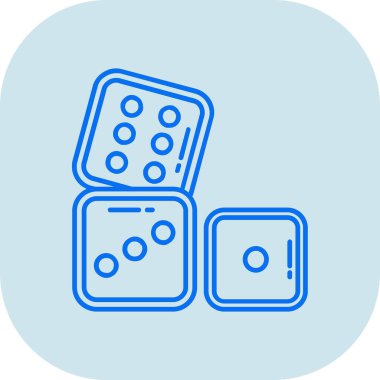 zar. Web simgesi basit illüstrasyon