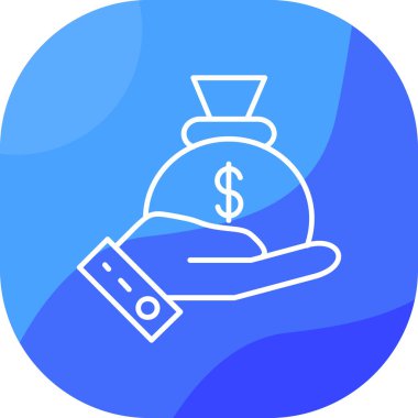 Para için. Web simgesi basit illüstrasyon