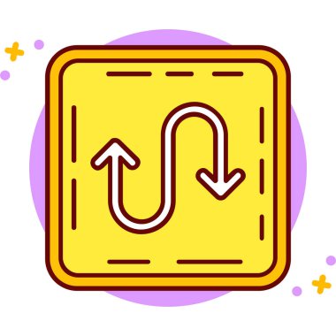 Eğilim biçimi izole edilmiş arkaplanda yön ok simgesi