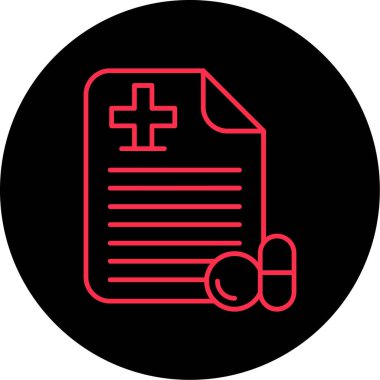 Panonun vektör illüstrasyonu, tıbbi simge