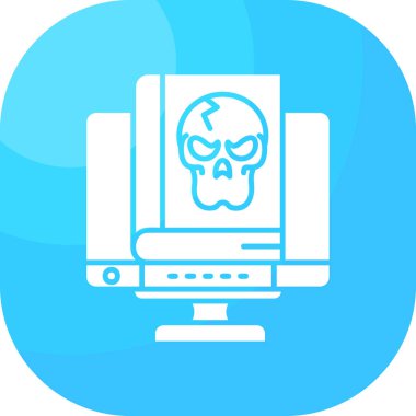 Kafatası. Web simgesi basit illüstrasyon