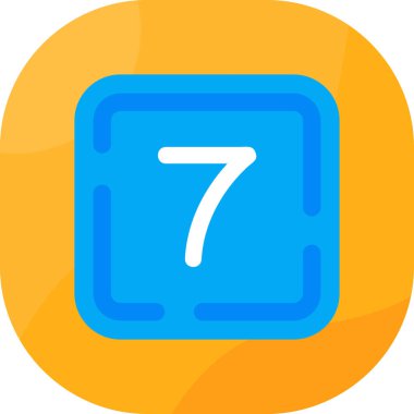 ana hatları doldurulmuş yedi numara simgesi