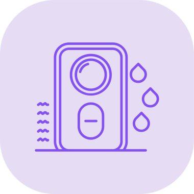 İzole edilmiş ve web izole edilmiş sembol tasarımı için klima ikonu taşıyıcı ince çizgi işareti