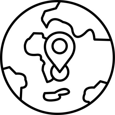 konum haritası simgesi ana hat biçiminde