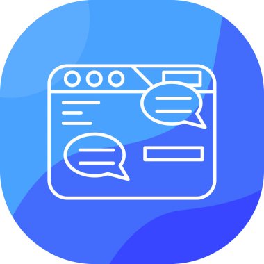 Konuş. Web simgesi basit illüstrasyon