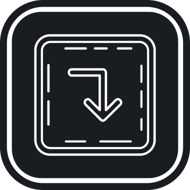 Sol yön ok simgesi ana hat biçiminde