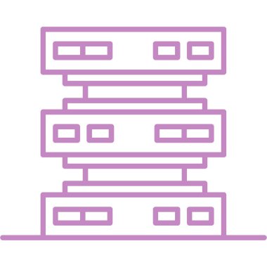 Bina inşaat ikonu. vektör illüstrasyonu