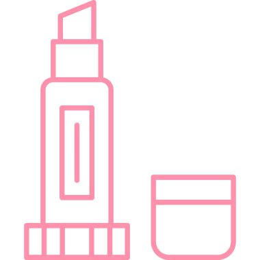 Güzellik ve moda simgelerinin vektör çizimi