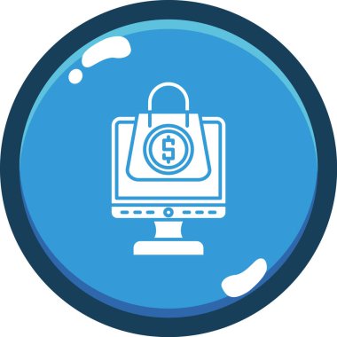 Alışveriş. Web simgesi basit illüstrasyon