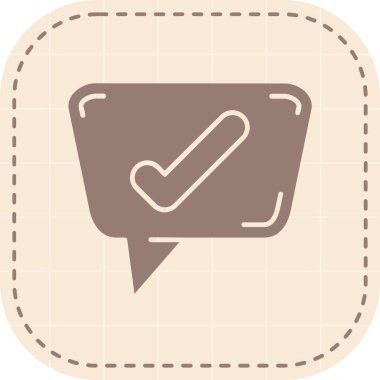 Kontrol işaretinin vektör çizimi