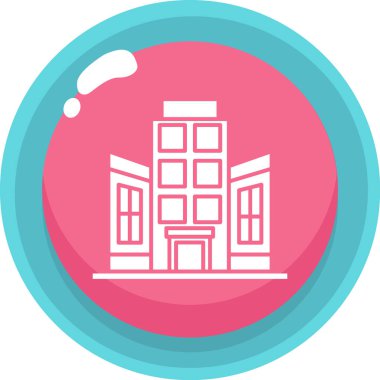 Bina. Web simgesi basit illüstrasyon