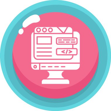 Bilgisayar. Web simgesi basit illüstrasyon