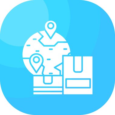 Harita gezinme konumu simgesi doldurulmuş dış hat biçimi