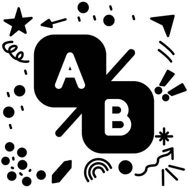 çizgi abc simgesi beyaz arkaplanda izole edildi. Üzerinde alfabetik harfler olan mektup. Renkli taslak konsepti. vektör.