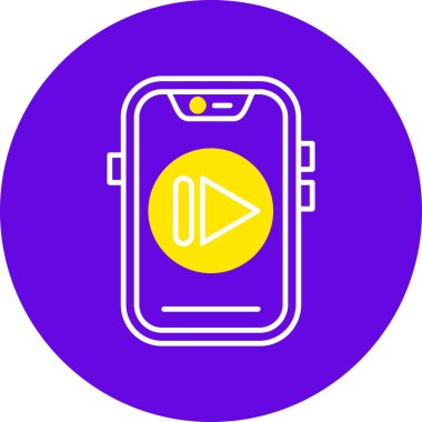 Mobil modern simgenin vektör illüstrasyonu