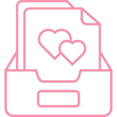 Kalp simgesinin vektör illüstrasyonu