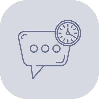 saat vektör çizgisi simgesi, düzenlenebilir vuruş, doğrusal sembol