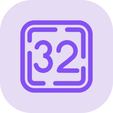 2 numaralı simge vektör çizimi tasarımı