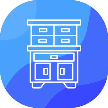 Kabine web simgesi basit illüstrasyon