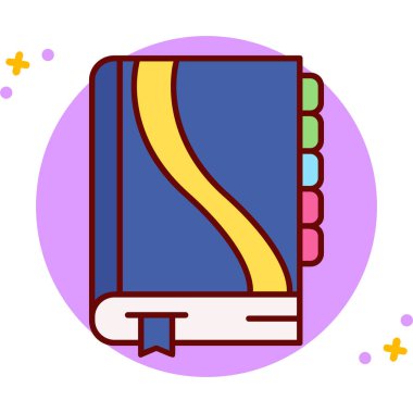 Kitap. Web simgesi basit illüstrasyon