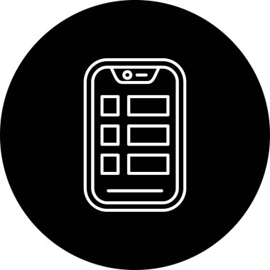 vektör çizim tasarım cep telefonu simgesinin