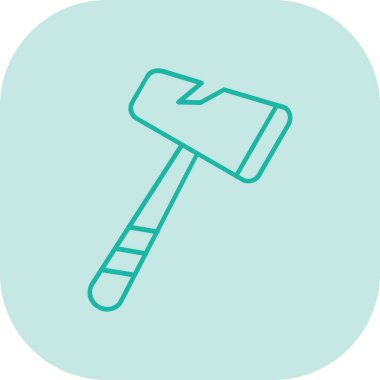 Beyaz arkaplanda yeşil kürek simgesi izole edildi. Bahçıvanlık aleti. Bahçıvanlık, tarım, çiftçilik için bir araç. Rastgele soyut çember. vektör illüstrasyonu