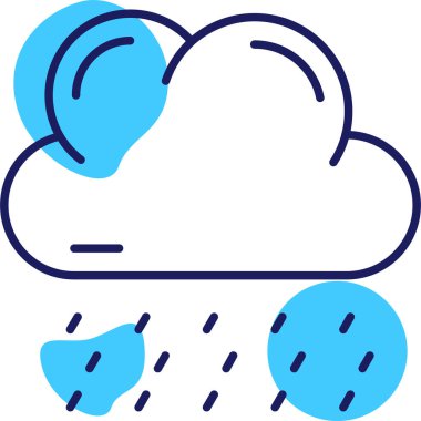 Bulut yağmuru simgesi - özet biçimi