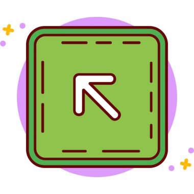 Yol işareti simgesinin vektör illüstrasyonu