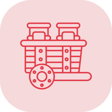 Tren simgesinin vektör illüstrasyonu