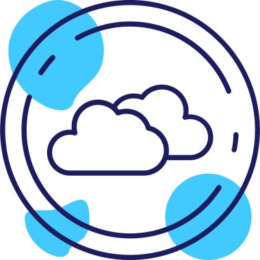 Bulut simgesi doldurulmuş ana hat biçiminde