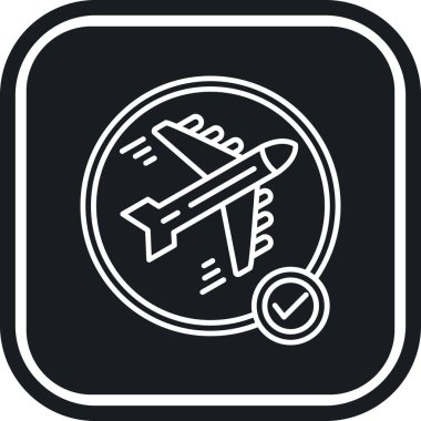 uçak seyahat simgesi vektör illüstrasyonu