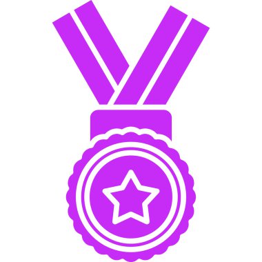 Ödül madalyası ikonu. özet ödül vektör rengi düz izole