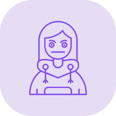 Yüzü olan dişi avatar