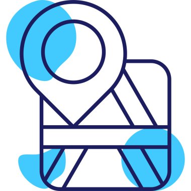 Navigasyonun bir haritasının vektör çizimi