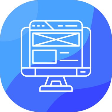 tarayıcı web simgesi, basit vektör illüstrasyonu