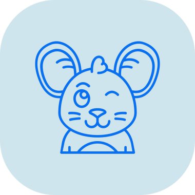 Hayvanların şirin fare simgesinin vektör çizimi