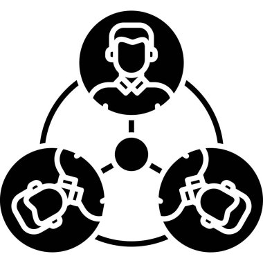 ağ paylaşım vektörü illüstrasyonu, basit simge