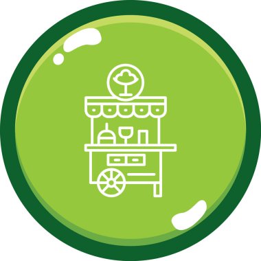 Gıda Web ikonu vektör illüstrasyonu