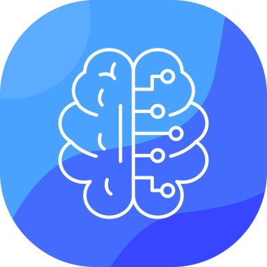 Beyin simgesi, vektör illüstrasyonu