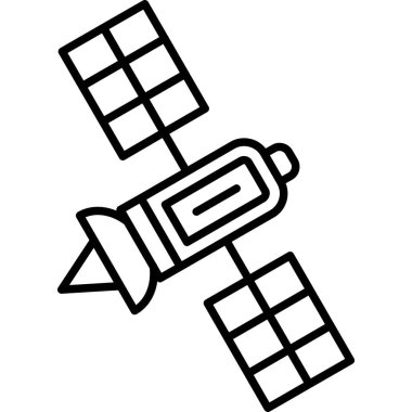 Uzay uydu simge vektör çizim