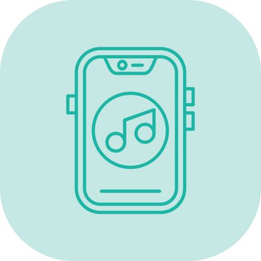 müzik çalar ikon vektör illüstrasyonu